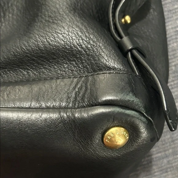 EUC!!! Rag & Bone Pilot Black Leather Backpack Purse - Picture 10 of 16